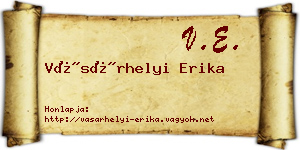 Vásárhelyi Erika névjegykártya