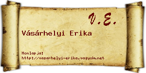Vásárhelyi Erika névjegykártya